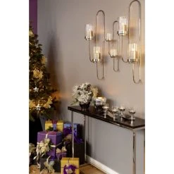 Fink Living Fink PAREO Kerzenhalter - 4-flammig - Höhe 13 Cm - Silberfarben -Kähler Store unnamed file 1001