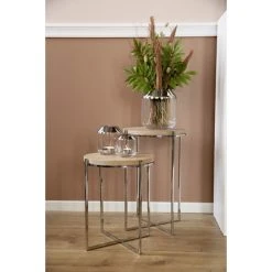 Fink Living Fink Smilla Teelichthalter - Höhe 9 Cm - Ø 9 Cm - Silberfarben, Transparent -Kähler Store unnamed file 1025