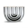 Philippi Double U Teelichthalter - 22x4,5x15 Cm - Silberfarben