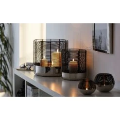 Philippi Luna Teelicht Windlicht S - 10 X 10 X 9 Cm - Edelstahl-schwarz -Kähler Store unnamed file 1038