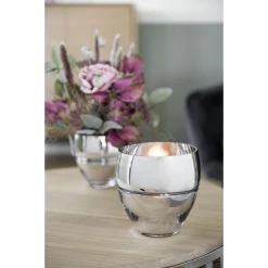 Fink Living Fink Rila Teelichthalter - Höhe 18 Cm - Ø 18 Cm - Silberfarben -Kähler Store unnamed file 1044