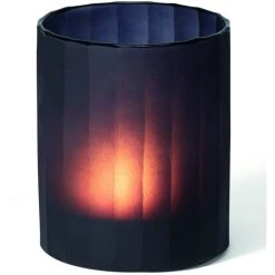 Philippi Twilight Teelichthalter Glas - S - 8x8x10 Cm - Schwarz