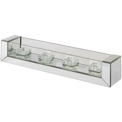 Fink Living Fink DILARA Teelichthalter - 4-flammig - 53x11x10 Cm - Klar