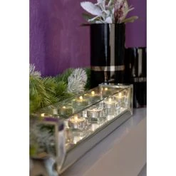 Fink Living Fink DILARA Teelichthalter - 4-flammig - 53x11x10 Cm - Klar -Kähler Store unnamed file 1264