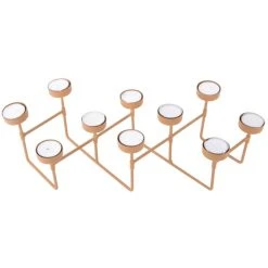 Present Time Harmonica Teelichthalter - 49x16x12,5 Cm - Caramel Brown