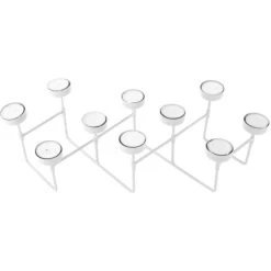 Present Time Harmonica Teelichthalter - 49x16x12,5 Cm - White