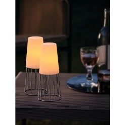 Philippi Lighthouse Teelichthalter Im 2er-Set - Ø 9 Cm - Höhe 20 Cm - Silber-weiß -Kähler Store unnamed file 1327