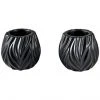 Morsø Flame Teelichthalter - 2er-Set - 2er-Set: 8x8x6,7 Cm - Schwarz
