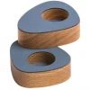 Lind DNA CURVE Nupo Teelichthalter - 2er-Set - 2er-Set: 8x10x5,6 Cm - Dark Blue