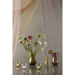 Holmegaard Calabas Teelichthalter - Ø 8,5 Cm - Höhe: 7,5 Cm - Tiefe: 8,5 Cm - Gelb -Kähler Store unnamed file 1419