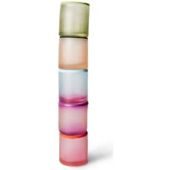 HK Living Glass Teelichthalter - Höhe 10 Cm - Ø 9 Cm - Blush -Kähler Store unnamed file 1458
