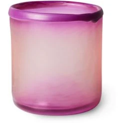 HK Living Glass Teelichthalter - Höhe 10 Cm - Ø 9 Cm - Purple