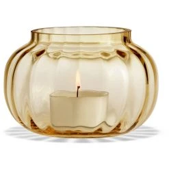 Holmegaard Primula Teelichthalter - Ø 9,5 Cm - Höhe: 6 Cm - Gelb