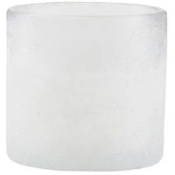 House Doctor Mist Teelichtglas / Windlicht - Ø 9,5 Cm - Höhe 11,5 Cm - Weiß