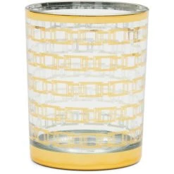 Riviera Maison Rivièra Maison Chain Teelichthalter - Ø 10 Cm - Höhe 12,5 Cm - Goldfarben