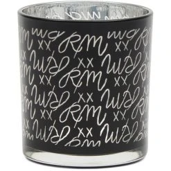 Riviera Maison Rivièra Maison Logo Teelichthalter - Ø 7,5 - Höhe 8 Cm - Black-silver