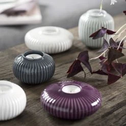 Kähler Design Kähler Hammershøi Teelichtleuchter Flat - Ø 13 Cm - Höhe 5 Cm - Weiß -Kähler Store unnamed file 1565