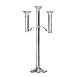 Fink Living Fink MERKUR Bodenleuchter 3-flammig - H 85 X Ø 41,5 Cm - Vernickelt / Silberfarben