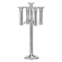 Fink Living Fink MERKUR Bodenleuchter 5-flammig - H 85 X Ø 41,5 Cm - Vernickelt / Silberfarben