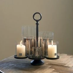 Riviera Maison Rivièra Maison Lisbon Multiple Windlicht - 36,5x35x42 Cm - Schwarz -Kähler Store unnamed file 272