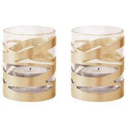 Stelton Tangle Teelichthalter - Ø 6 Cm - H 7,4 Cm - Messing