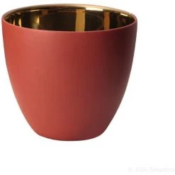ASA Windlicht - ø 9 Cm - Höhe 8 Cm - Rot/gold