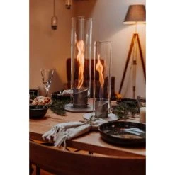 Höfats SPIN 90 Tischfeuer - Ø 19 Cm - Höhe 40,5 Cm - Grau -Kähler Store unnamed file 3