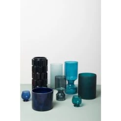 Urban Nature Culture Swinging 70s Teelichthalter - Höhe 7,8 Cm - Ø 8 Cm - Sodalite Blue -Kähler Store unnamed file 327