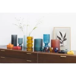 Urban Nature Culture Swinging 70s Teelichthalter - Höhe 7,8 Cm - Ø 8 Cm - Sodalite Blue -Kähler Store unnamed file 329