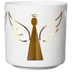 ASA Engel Windlicht - ø 7 Cm - Höhe 6,8 Cm - Gold