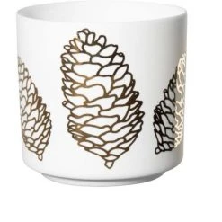 ASA Pinie Windlicht - ø 7 Cm - Höhe 6,8 Cm - Gold