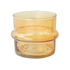 Urban Nature Culture Teelichthalter Por Do Sol - Ø 10 Cm - Höhe 10,5 Cm - Yellow-transparent