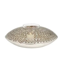 Lambert Jadida Windlicht - Höhe 9 Cm Ø 26 Cm - Silberfarben