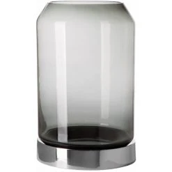 Kähler Store 25 Fink Living Fink ORELIA Windlicht - Höhe 31 Cm - Ø 20 Cm - Grau, Silberfarben