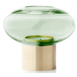 Applicata Hurricane Windlicht S - Höhe 9 Cm - Ø 10 Cm - Green