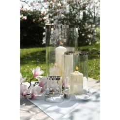 Fink Living Fink EMPIRE Windlicht Groß - Höhe 28 Cm - Ø 17,5 Cm - Vernickelt -Kähler Store unnamed file 552