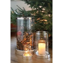 Fink Living Fink EMPIRE Windlicht Groß - Höhe 28 Cm - Ø 17,5 Cm - Vernickelt -Kähler Store unnamed file 553