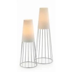 Philippi Lighthouse Gartenlicht - Ø 23 Cm - Höhe 60 Cm - Silber-weiß