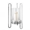 Fink Living Fink CHALI Windlicht Mit Glas - Höhe 45 Cm - Silberfarben