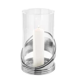 Fink Living Fink COLETTE Windlicht Mit Glasaufsatz - ø 25,5 Cm - Höhe 30 Cm - Vernickelt -Kähler Store unnamed file 631