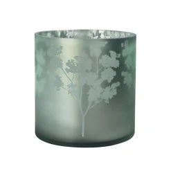 Sompex Awhia Blüten Windlicht - 25 X 25 X 25 Cm - Silber-grün