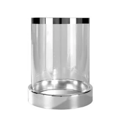 Fink Living Fink EMPIRE Teelichthalter - 2-teilig - ø 11,5 Cm - Höhe 14 Cm - Vernickelt