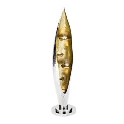 Fink Living Fink CAVA Windlicht 5-flammig - Ø 18 Cm - Höhe 70 Cm - Silberfarben-goldfarben -Kähler Store unnamed file 67