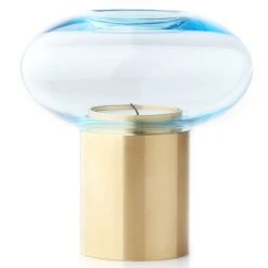 Applicata Hurricane Windlicht M - Höhe 11 Cm - Ø 10 Cm - Blue