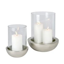 Lambert Lava Windlicht - Ø 33 Cm - Höhe 40 Cm - Matt Nickel -Kähler Store unnamed file 723