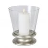 Lambert Makoto Windlicht - Ø 29 Cm - Höhe 35 Cm - Matt Nickel