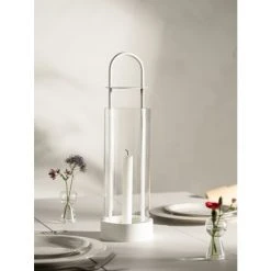 Design House Stockholm Lotus Laterne - Höhe 44 Cm - Ø 12 Cm - Weiß -Kähler Store unnamed file 795