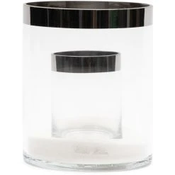 Riviera Maison Rivièra Maison Double Windlicht - Ø 15 Cm - Höhe 18 Cm - Transparent