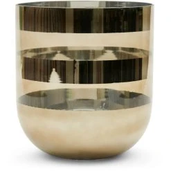 Riviera Maison Rivièra Maison Orianne Windlicht - Ø 20 Cm - Höhe 21,5 Cm - Goldfarben