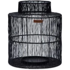 Riviera Maison Rivièra Maison Shanghai Windlicht - Ø 30 Cm - Höhe 33,8 Cm - Schwarz